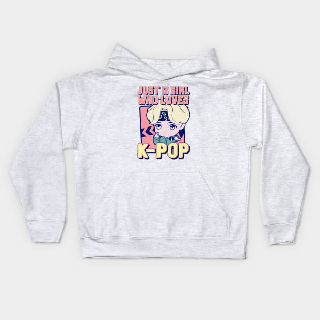 Just A Girl Who Loves KPOP Kids Hoodie by Issho Ni